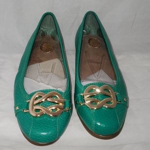 Aerosoles Women Green leather flats